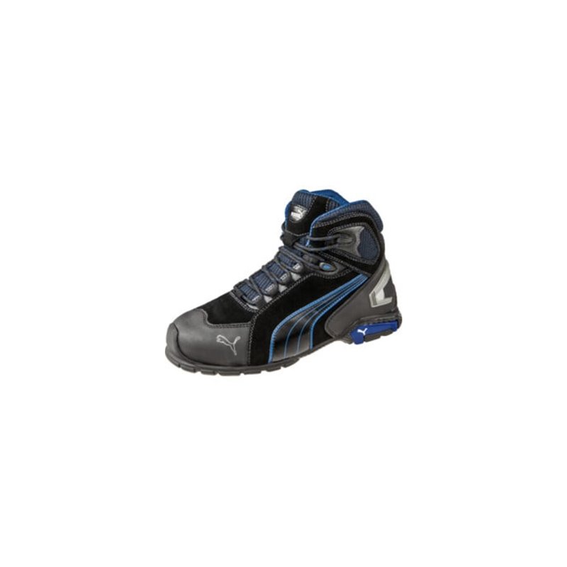 Puma Sicherheitsstiefel Rio Black Mid, EN20345 S3 schwarz/blau
