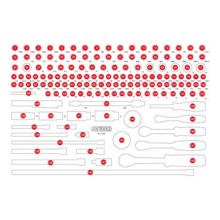 KS Tools Leere Schaumstoffeinlage zu 811.0148