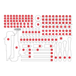 KS Tools Leere Schaumstoffeinlage zu 811.0156