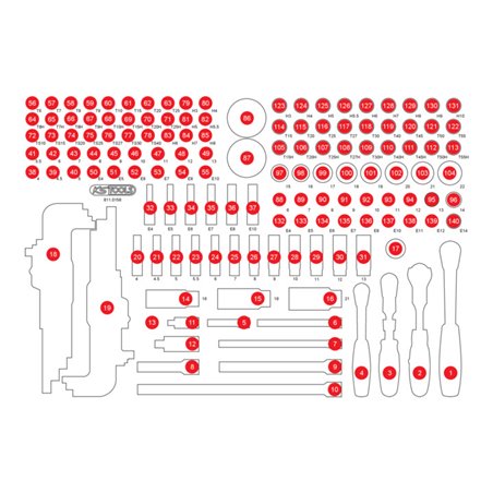 KS Tools Leere Schaumstoffeinlage zu 811.0156