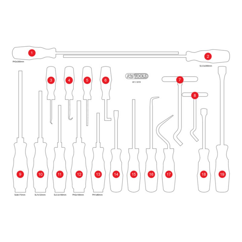 KS Tools Leere Schaumstoffeinlage zu 811.1019