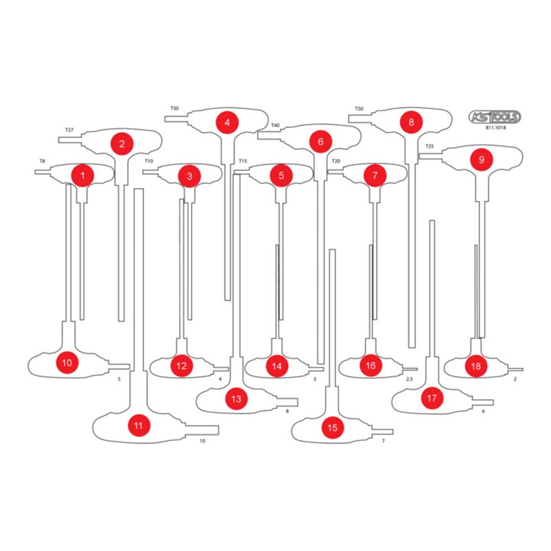 KS Tools Leere Schaumstoffeinlage zu 811.1018