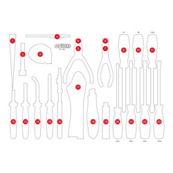 KS Tools Leere Schaumstoffeinlage zu 811.1032