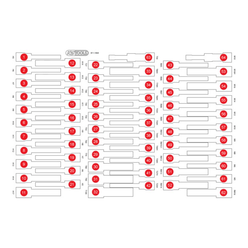 KS Tools Leere Schaumstoffeinlage zu 811.1064