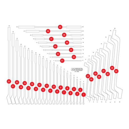 KS Tools Leere Schaumstoffeinlage zu 811.1040