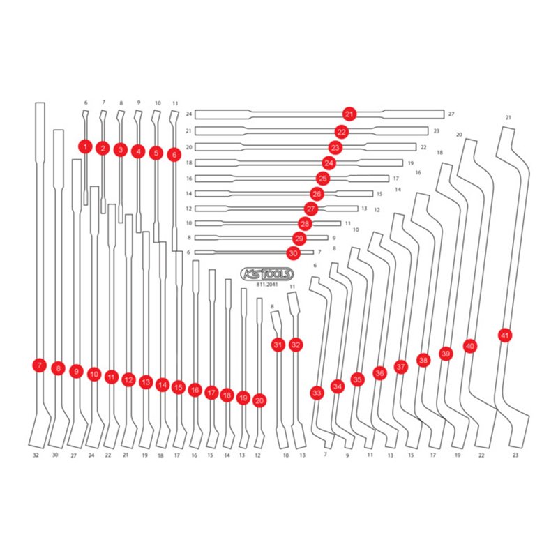 KS Tools Leere Schaumstoffeinlage zu 811.2041