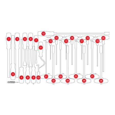 KS Tools Leere Schaumstoffeinlage zu 813.0028