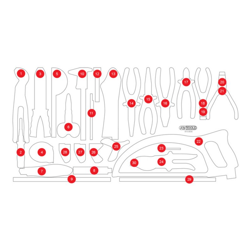 KS Tools Leere Schaumstoffeinlage zu 813.0030