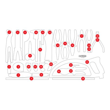 KS Tools Leere Schaumstoffeinlage zu 813.0030