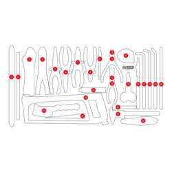 KS Tools Leere Schaumstoffeinlage zu 813.0036
