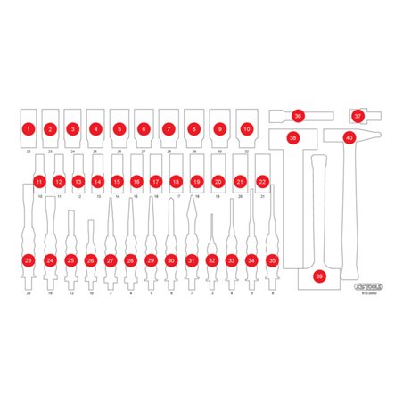 KS Tools Leere Schaumstoffeinlage zu 813.0040