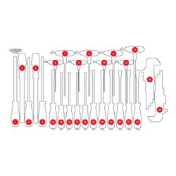 KS Tools Leere Schaumstoffeinlage zu 813.0042