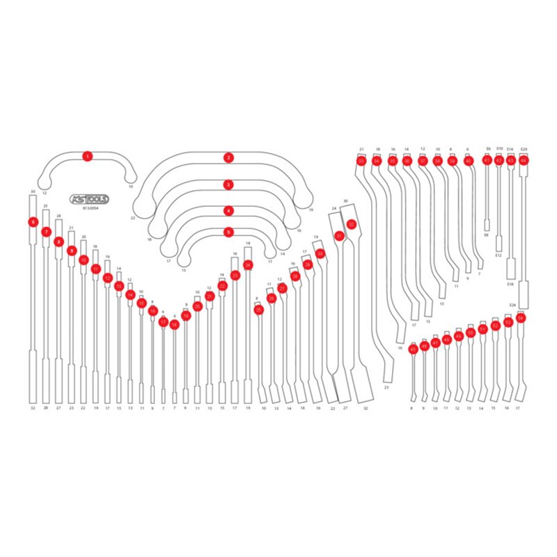 KS Tools Leere Schaumstoffeinlage zu 813.0054