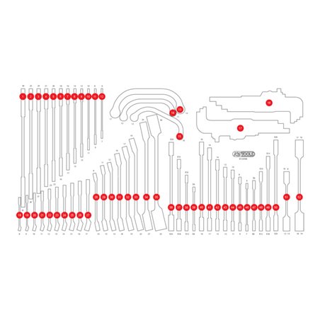 KS Tools Leere Schaumstoffeinlage zu 813.0068