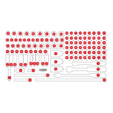 KS Tools Leere Schaumstoffeinlage zu 813.0117