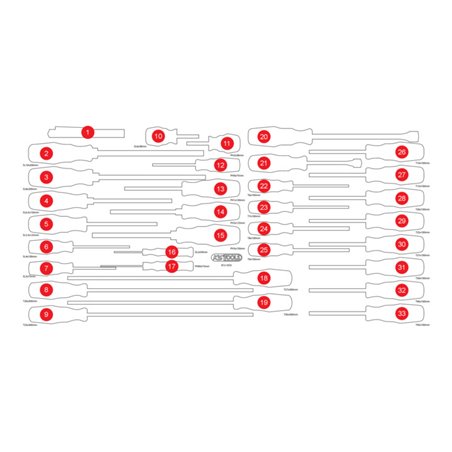 KS Tools Leere Schaumstoffeinlage zu 813.1033