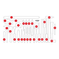KS Tools Leere Schaumstoffeinlage zu 813.1036