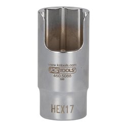 KS Tools 3/8 Zoll Spezial-Winkel-Rohrverbinder-Stecknuss, 17 mm