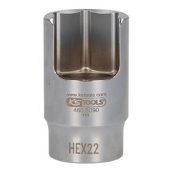 KS Tools 3/8 Zoll Spezial-Winkel-Rohrverbinder-Stecknuss, 22 mm
