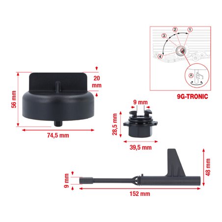 KS Tools Ölservice-Satz für Mercedes 9G-Tronic-Getriebe, 3-tlg