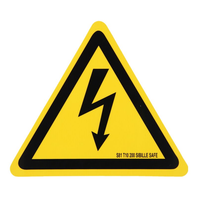 KS Tools Warnschild-Hybrid-Blitz, Kunststoff, 200 mm