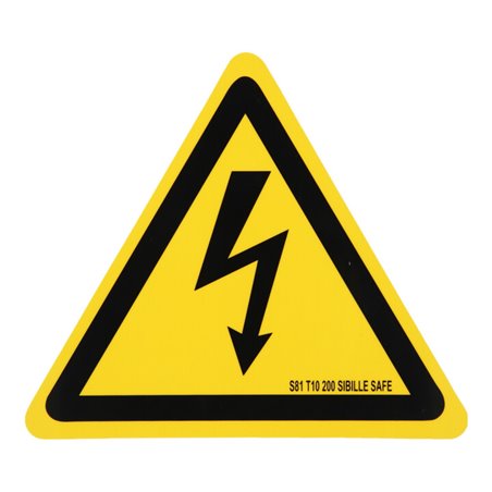 KS Tools Warnschild-Hybrid-Blitz, Kunststoff, 200 mm