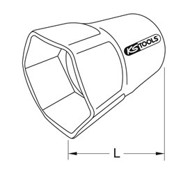 KS Tools Harnstoff-Serviceschlüssel für AdBlue Filter und Tanks, 45,5 mm