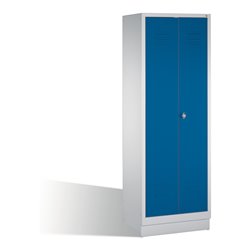 C+P Doppelspind Classic auf Sockel 2 Abteile Front Enzianblau Korpus Lichtgrau