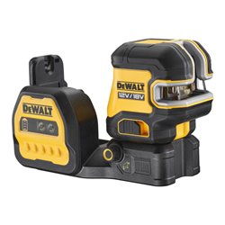 DEWALT 5 Punkt Kreuzlinien-Laser grün (1 x H / 1 x V / Lot oben & unten / 3 x H Punkte) DCE825NG18-XJ