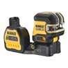 DEWALT 5 Punkt Kreuzlinien-Laser grün (1 x H / 1 x V / Lot oben & unten / 3 x H Punkte) DCE825NG18-XJ