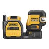 DEWALT 5 Punkt Kreuzlinien-Laser grün (1 x H / 1 x V / Lot oben & unten / 3 x H Punkte) inkl. 18V / 2Ah Akku, kompatibel mit 12V
