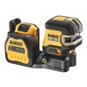 DEWALT 5 Punkt Kreuzlinien-Laser grün (1 x H / 1 x V / Lot oben & unten / 3 x H Punkte) inkl. 18V / 2Ah Akku, kompatibel mit 12V