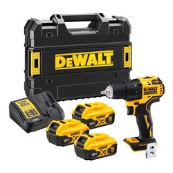 DEWALT Akku-Bohrschrauber, 18 Volt (mit 3 Akkus á 5 Ah) DCD708P3T-QW