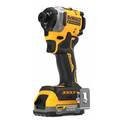 DEWALT 18V XR Akku-Schlagschrauber 1/4' (bürstenlos), max. 206 Nm, inkl. 2x Powerstack Akku (18 Volt / 1,7 Ah) mit Pouch-Akku Te