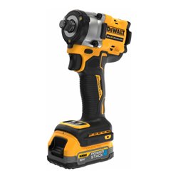 DEWALT 18V XR Akku-Schlagschrauber, 1/2' (bürstenlos), max. 406 Nm, inkl. 2x Powerstack Akku (18 Volt / 1,7 Ah) mit Pouch-Akku T