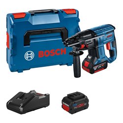 Bosch Akku-Bohrhammer SDS plus GBH 18V-21, 1x ProCore Akku 5.5 Ah, 1x 4.0 Ah, Schnellladegerät, L-BOXX