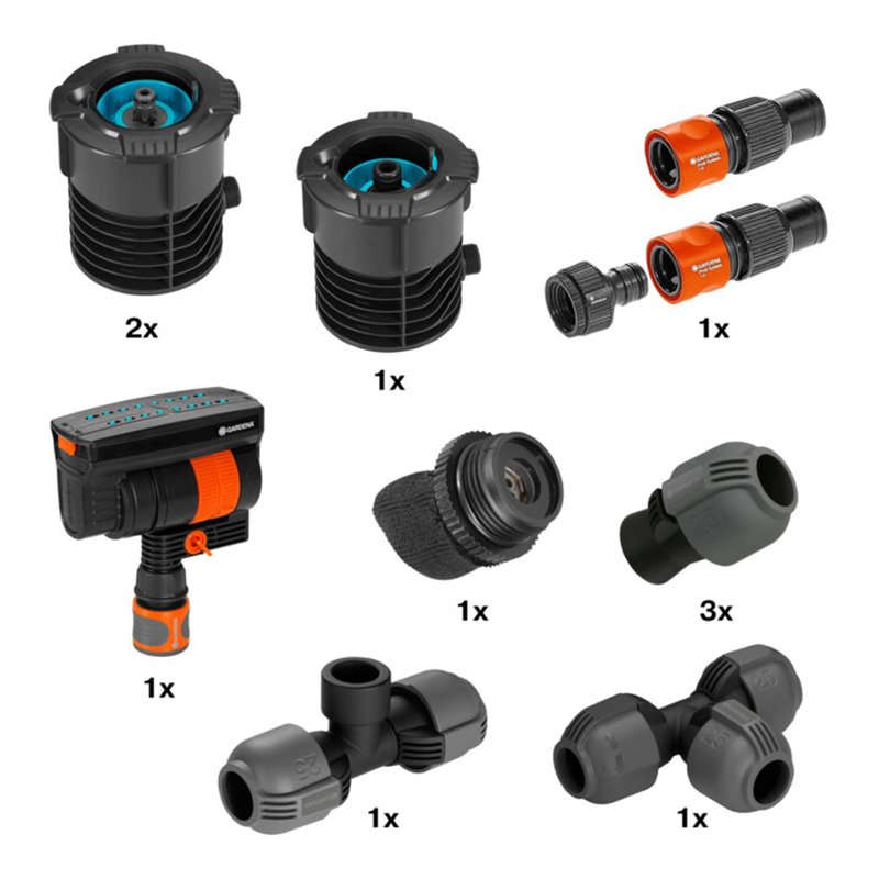 GARDENA Sprinklersystem Start-Set Pipeline mit Viereckregner