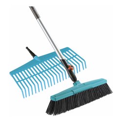 GARDENA combisystem-Komplettangebot (Straßenbesen + Rechenbesen + Stiel)