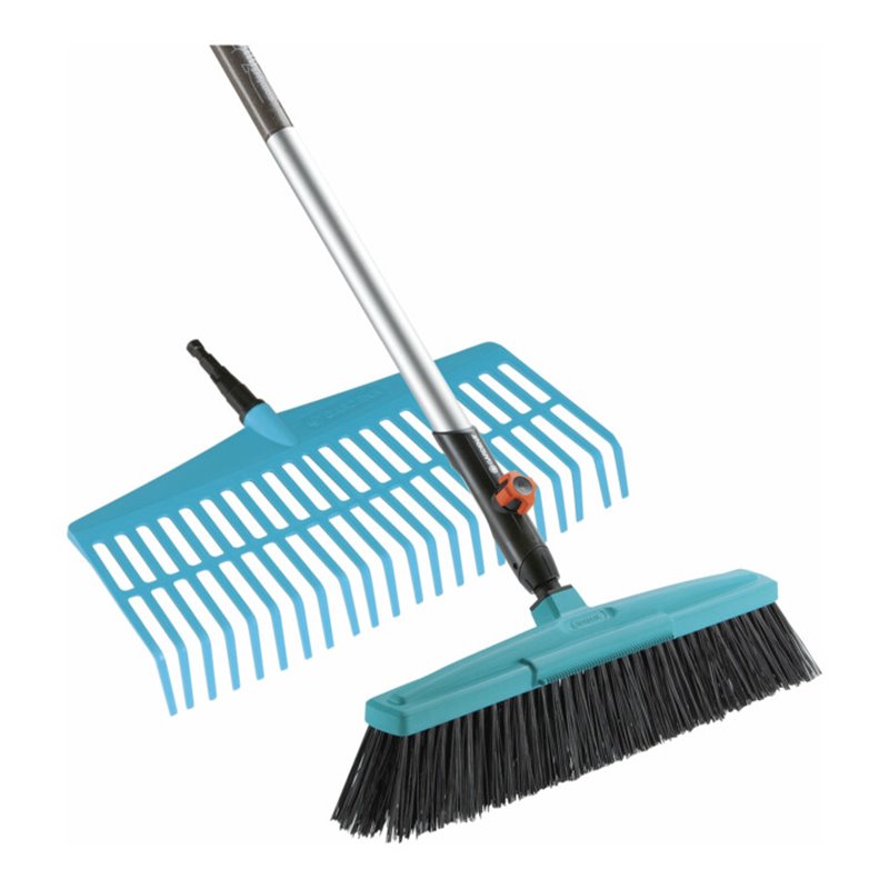 GARDENA combisystem-Komplettangebot (Straßenbesen + Rechenbesen + Stiel)