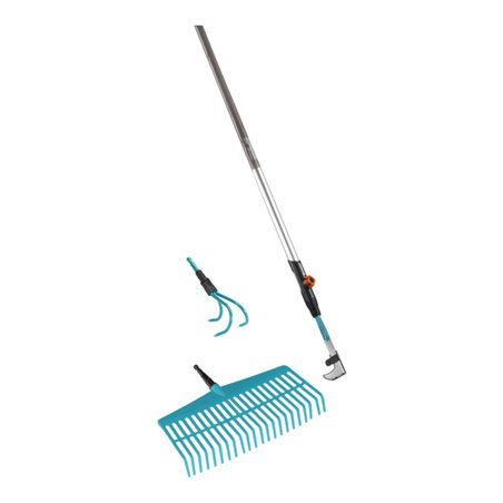GARDENA combisystem-Komplettangebot (Rechenbesen + Grubber + Fugenkratzer + Stiel)