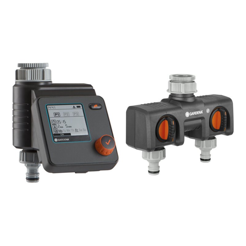 GARDENA Bewässerungssteuerung Select & 2-Wege-Verteiler - Aktion