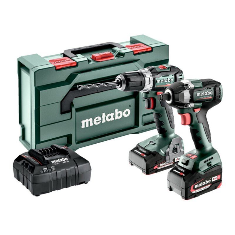 Metabo Akku Combo Set 2.9.2 18V BS 18 L BL + SSW 18 LT 300 BL metaBOX 145 L