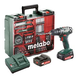 Metabo Akku-Bohrschrauber BS 14.4 Mobile Werkstatt Mobile Werkstatt Kunststoffkoffer 14.4V 2x2Ah Li-Power + SC 30