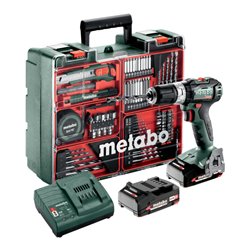 Metabo Akku-Schlagbohrschrauber SB 18 L BL Mobile Werkstatt Mobile Werkstatt Kunststoffkoffer 18V 2x2Ah Li-Power + SC 30