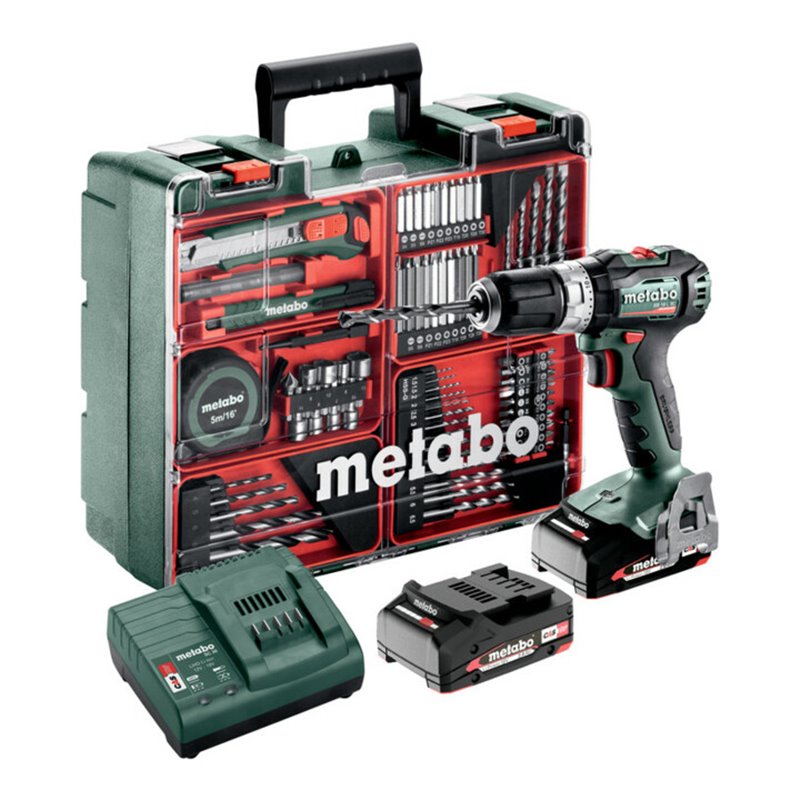 Metabo Akku-Schlagbohrschrauber SB 18 L BL Mobile Werkstatt Mobile Werkstatt Kunststoffkoffer 18V 2x2Ah Li-Power + SC 30
