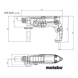 Metabo Kombihammer KHE 2245 Kunststoffkoffer