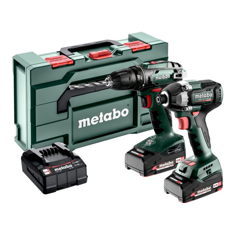 Metabo Akku Combo Set 2.8.1 18V BS 18 + SSD 18 LT 200 BL metaBOX 145 L