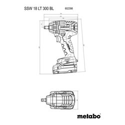 Metabo Akku-Schlagschrauber SSW 18 LT 300 BL Metabox