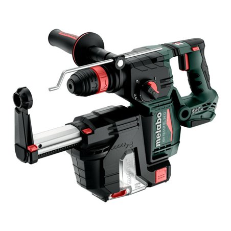 Metabo Akku-Kombihammer KH 18 LTX BL 24 Q Set ISA mit integrierter Staubabsaugung und Metabo-Quick-Wechselfutter  metaBOX 185 XL