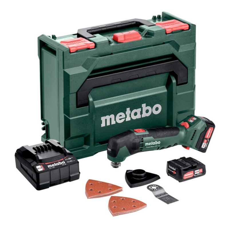 Metabo Akku-Multitool PowerMaxx MT 12 metaBOX 145 12V 2x2Ah Li-Power + SC 30